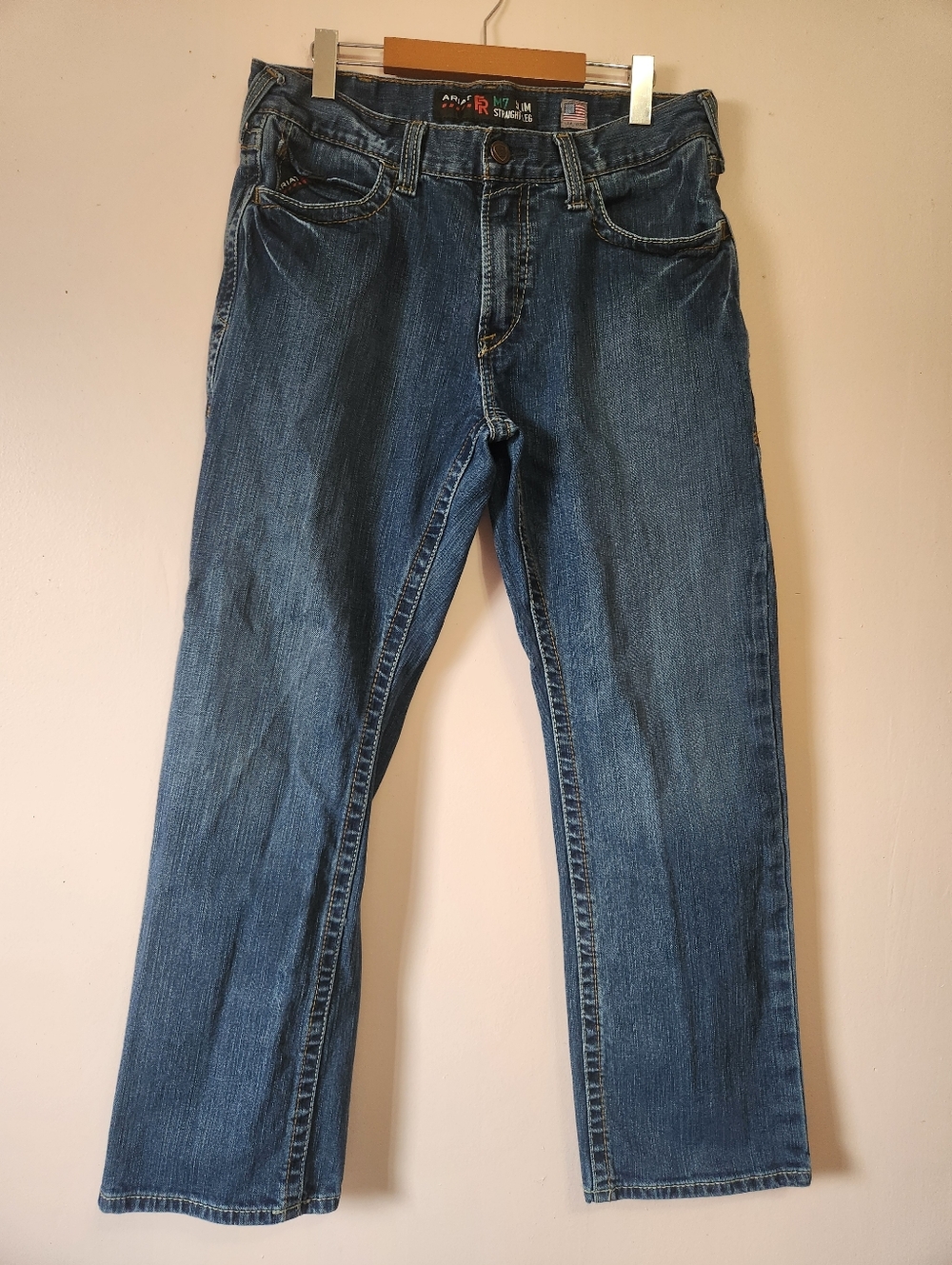 Ariat FR M7 Slim Straight Leg Work Jeans 34x30 Flame Resistant DuraStretch